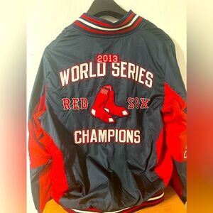 JH Design BOSTON RED SOX 2013 World Series Zippered Sz Medium Windbreaker